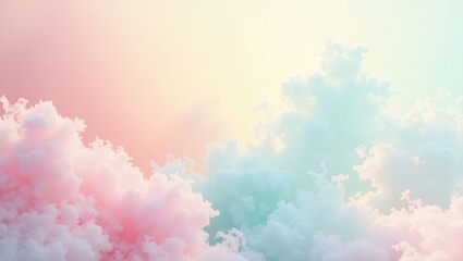 Soft pastel cloudscape with gentle color transitions.