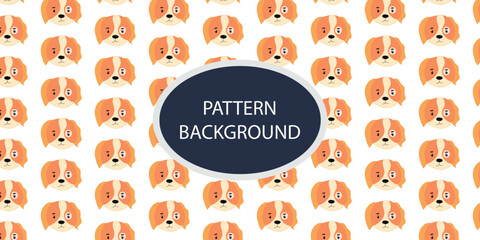 Childish Babies Pattern Animal head background. animal heads cartoon background for baby textile, wrapping paper, wallpaper, fabric and more. Vector illustration