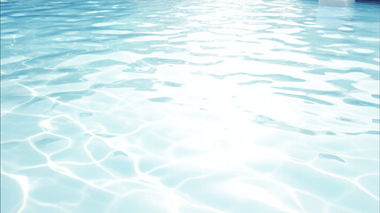 Sunlit swimming pool water background gentle ripples