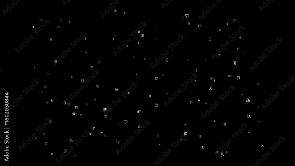 Poster white letters float across a black background, creating a sense of motion and energy