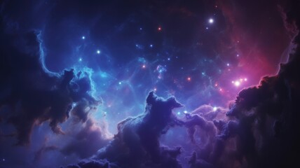 Stunning Cosmic Nebula with Vibrant Colors
