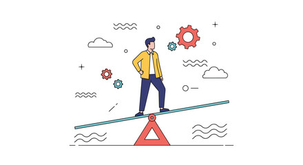 Finding balance maintaining stability achieving equilibrium through careful effort and strategic planning