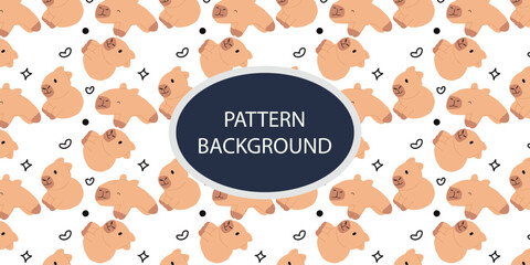 Childish Babies Pattern Animal head background. animal heads cartoon background for baby textile, wrapping paper, wallpaper, fabric and more. Vector illustration