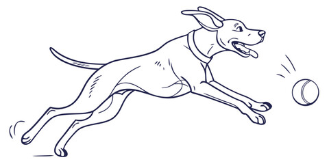 Obraz premium vector illustration of a dog