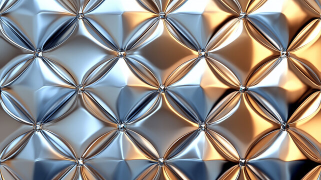 seamless pattern of gold ribbon