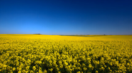 Fototapeta premium Endless Golden Waves: A Serene Tapestry of Nature's Warm Hues in Harmony with Infinite Sky