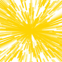 Fototapeta premium Yellow Sunburst Background with Radiating Lines - Dynamic Golden Explosion Pattern for Energy Speed and Comic Book Action Effects Design