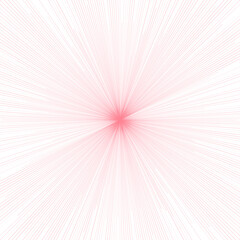 A gentle, radiant burst of soft pink light beams from a central point, creating a delicate starburst effect against a clean white background.