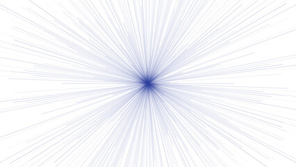 Radiant burst of light with thin, straight lines emanating from a bright blue center, creating a symmetrical and dynamic effect