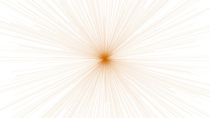 Abstract image with radial lines emanating from a central orange point, creating a sense of explosion or burst on a white background.