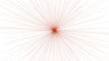 Abstract image of radiating lines in varying shades of red, converging at the center, creating a starburst effect on a white background.