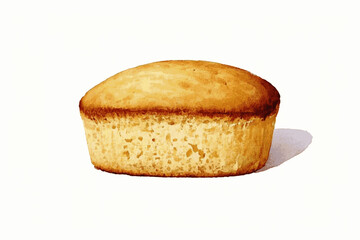 Golden Crumb & Wash bread Cornbread isolated watercolor vector illustration svg