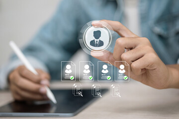 Digital recruitment system selecting verified candidate profile