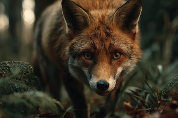 Fototapeta premium The fox seeks prey