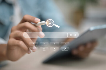 Smart Search Interface on Tablet with Stylus and Global Icons