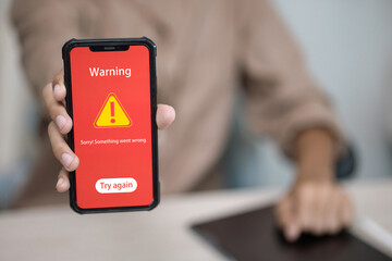 Transaction Failed Warning Screen on Mobile Payment App