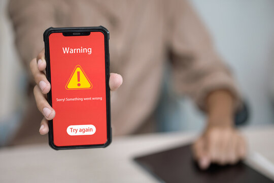 Transaction Failed Warning Screen on Mobile Payment App