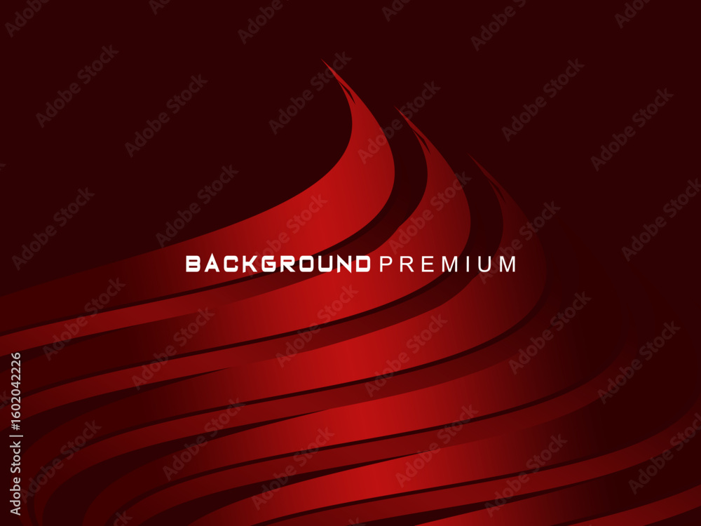 Poster abstract red geometric lines on red background. modern shiny gradient red futuristic pattern. futuri