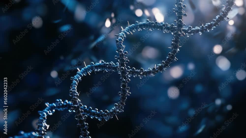 Aufkleber detailed microscopic of dna's double helix structure, highlighting the intricate molecular interacti