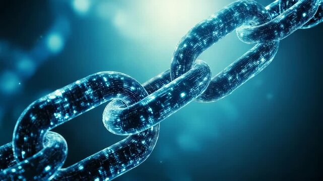 Digital Chain Link - Blockchain and Connectivity Concept.