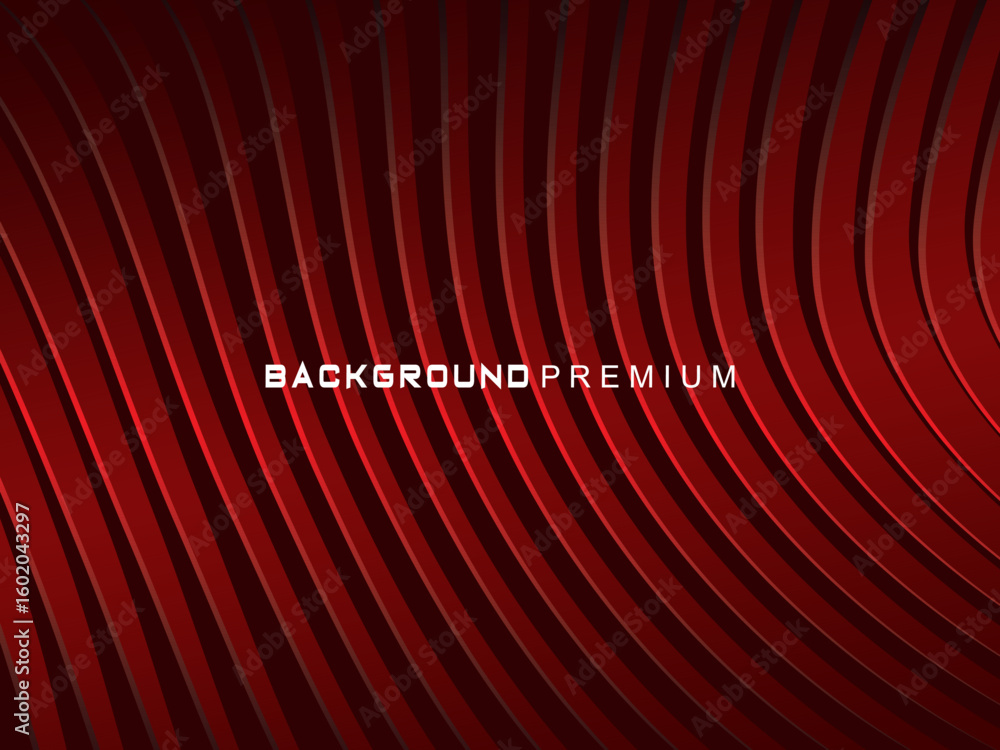 Poster abstract red geometric lines on red background. modern shiny gradient red futuristic pattern. futuri