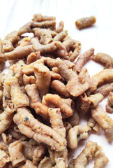 Crispy Fried Chicken Intestine Snack Pile