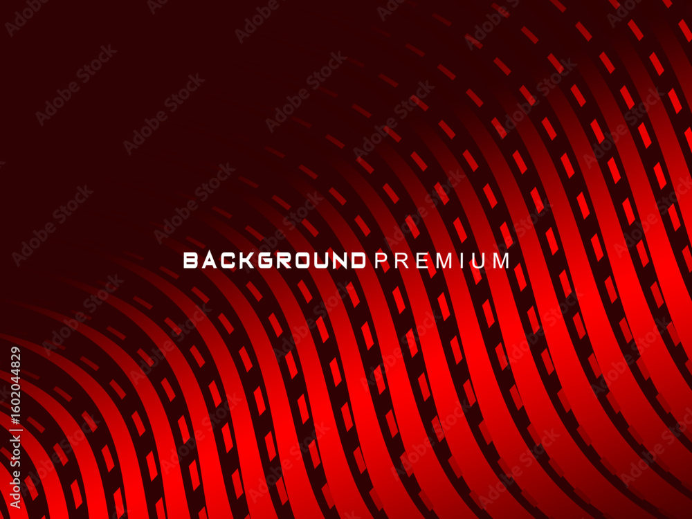 Poster abstract red geometric lines on red background. modern shiny gradient red futuristic pattern. futuri