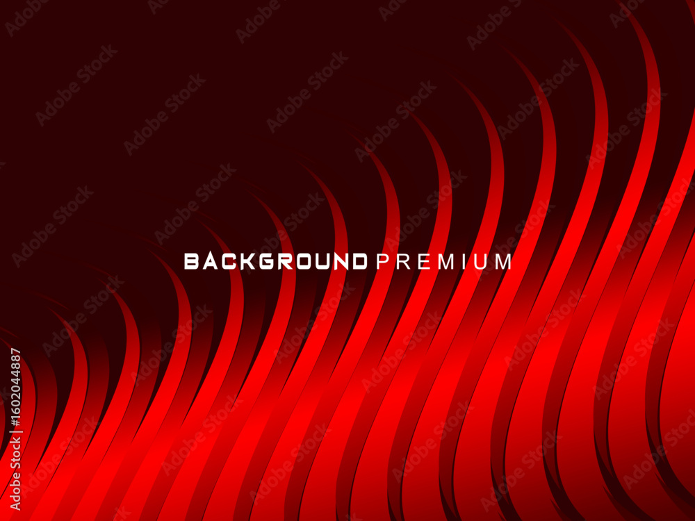 Poster abstract red geometric lines on red background. modern shiny gradient red futuristic pattern. futuri