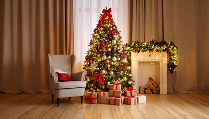 Christmas tree in living room