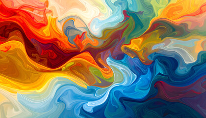 Obraz premium Abstract Colorful Fluid Swirls.