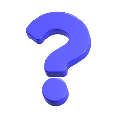 question mark 3d rendering symbol question