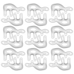 Abstract Black and White Contour Line Pattern on White Background for Minimalist Artistic Projects, Textures, and Modern Design Elements

