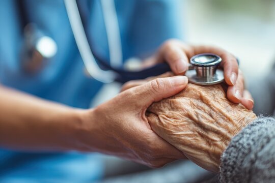 National Physical Therapy. Geriatric Care: Alzheimer and Arthritis Patients in Hospice with Loving Asian Caregiver and Physician