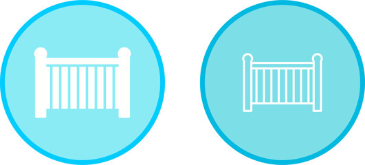 Baby Cot Vector Icon