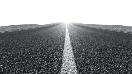 Naklejka premium A straight road leading into the distance, capturing a sense of journey and adventure.