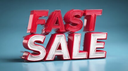 Sell House Fast. Quick Sale Sign Illustration with Rapid and Efficient Process