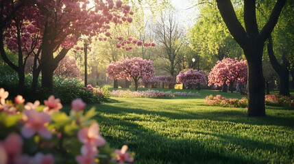 blooming tree in spring