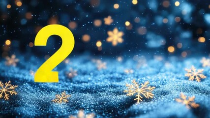 Snowflakes on a winter night with glowing lights creating a magical atmosphere in a snowy landscape winter wonderland concept. Happy New Year 2026 - Powered by Adobe