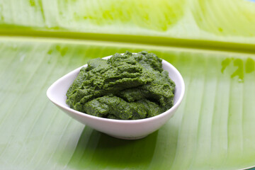 Wolffia,water meal, the world’s smallest flowering plant, edible and rich in protein.