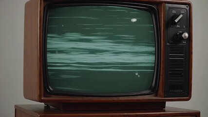 looping vertical 4K animation retro television screens turning off customizable green screen displays ideal inserting footage via chroma key vintage video broadcast glitch