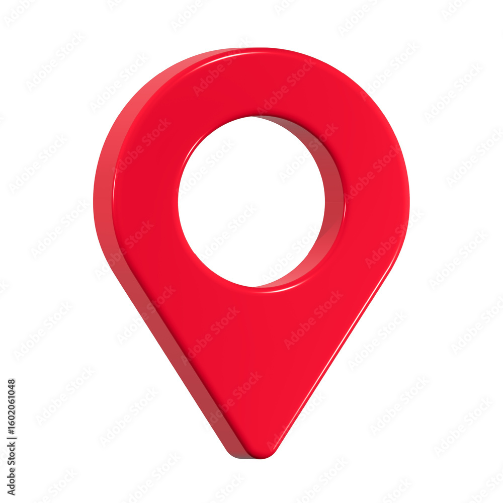 Poster pin location map geo symbol 3d rendering
