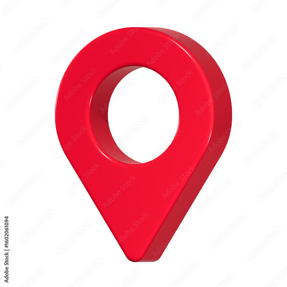 Poster pin location map geo symbol 3d rendering