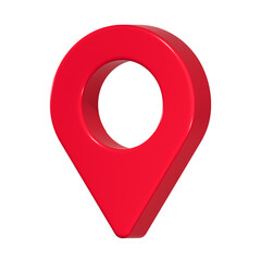 pin location map geo symbol 3d rendering