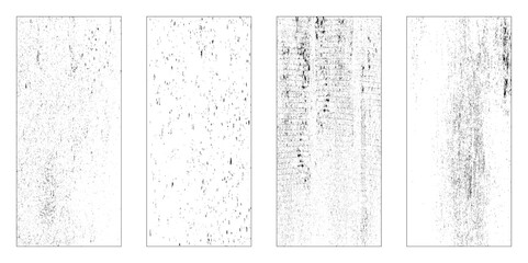Collection of four grunge texture