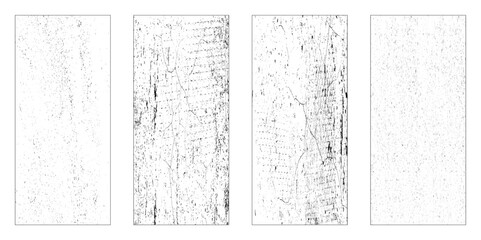 Collection of four grunge texture