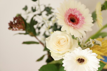 ガーベラと薔薇