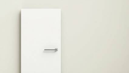 Plain white door with a modern handle.