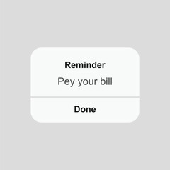 Payment schedule. pay your bill reminder popup. reminder sticker note. due date of credit, loan, house rent. financial bills by month period