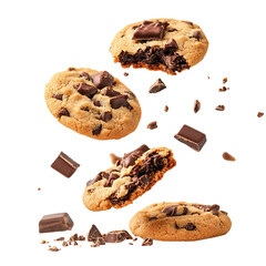 Cookies chocolate falling