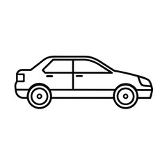 Fototapeta premium Black and white vector illustration of a classic luxury sports car